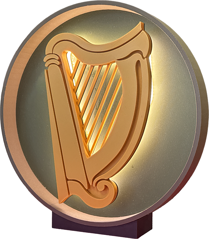 Celtic Harp Lamp